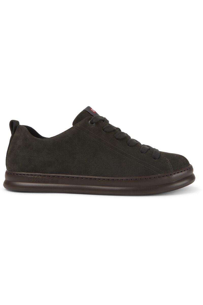 Pantofi sport Runner Four, Piele naturala, Gri inchis, Gri inchis