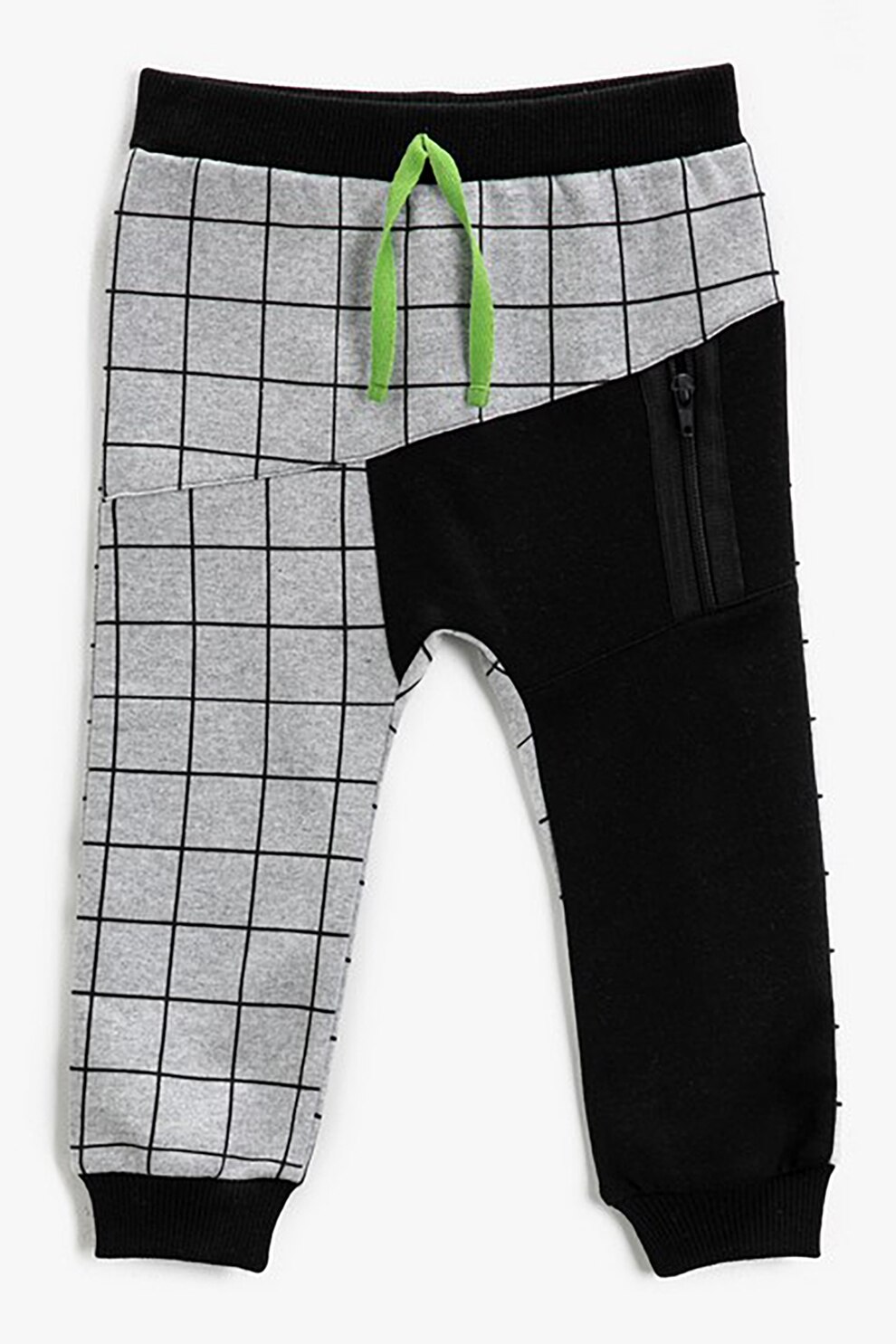 KOTON, Pantaloni sport cu model in dungi, Gri deschis/ Negru