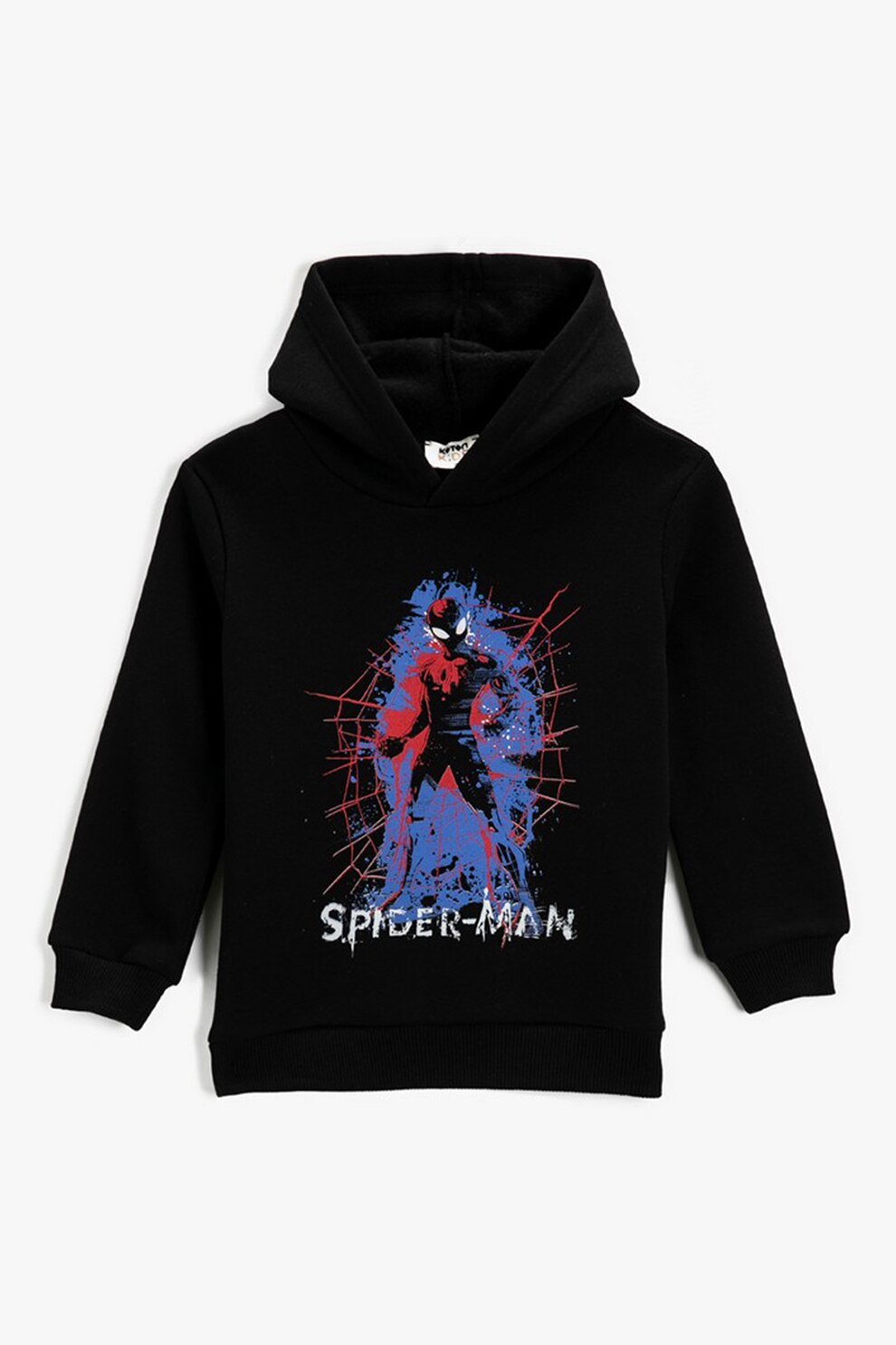 KOTON, Hanorac cu imprimeu spiderman, Negru/Albastru/Rosu