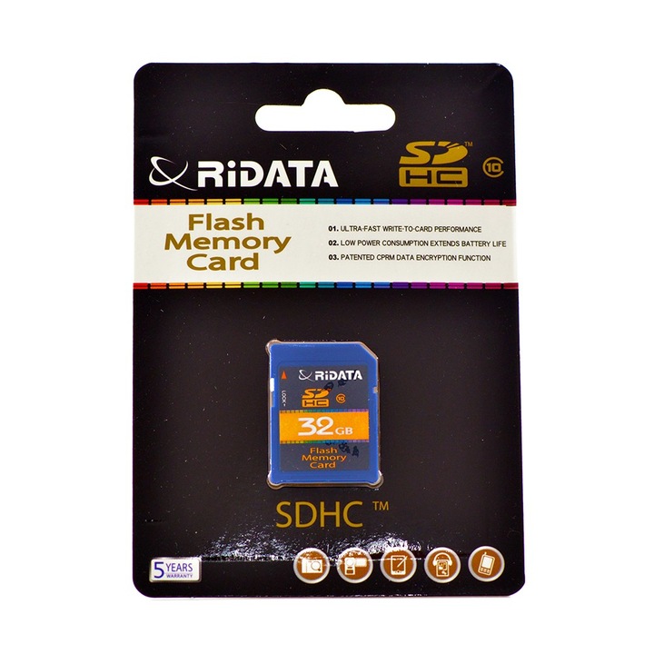 SDHC карта, RiDATA Тайван, капацитет 32GB, клас 10