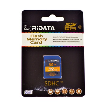 Card SDHC, RiDATA Taiwan, capacitate 32GB, clasa 10 Card SDHC, RiDATA Taiwan, capacitate 32GB, clasa 10