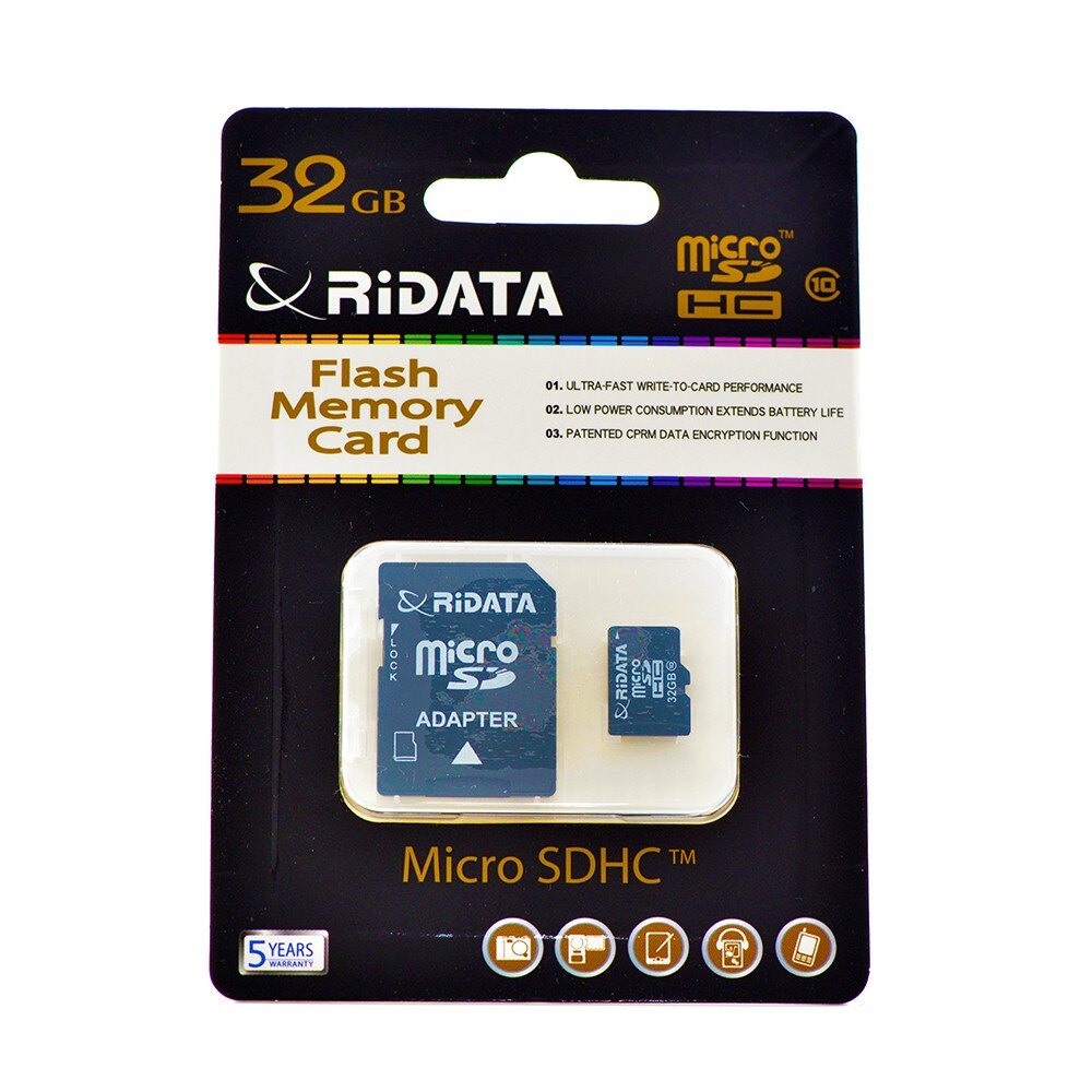 Card microSDHC cu adaptor, RiDATA Taiwan, capacitate 32GB, clasa 10
