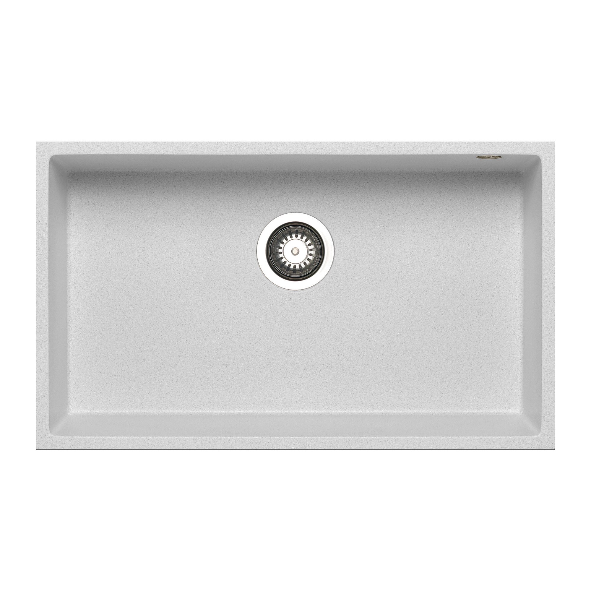 Chiuveta bucatarie Pyramis TETRAGON 1B 70x40cm adancime 20cm montare sub blat Pyragranite snow