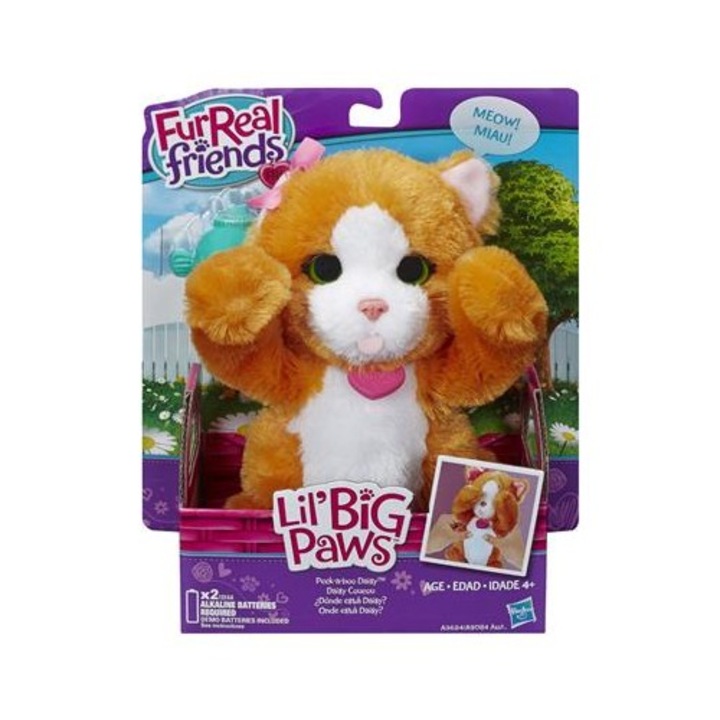 Jucarie De Plus Furreal Friends Li'l Big Paws Peek-A-Boo Daisy Pet
