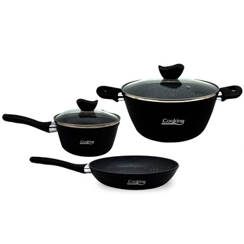 Set de 5 piese Cooking by Heinner Madeira, aluminiu Set de 5 piese Cooking by Heinner Madeira, aluminiu