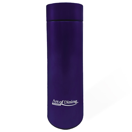 Termos Art of dining by Heinner cu indicator LED pentru temperatura, inox, 450 ml, albastru