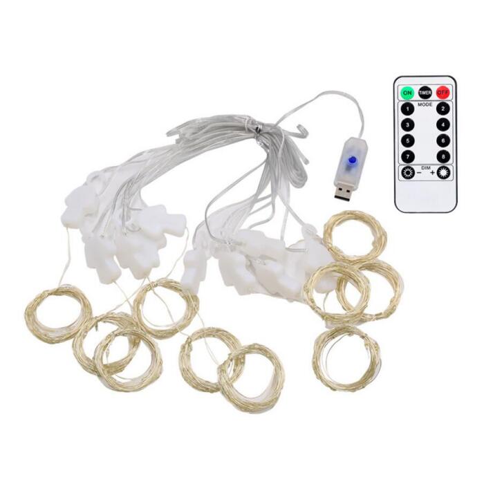 Perdea de lumini, 2.9 x 2.9m, 300 LED-uri, IP64, 8 moduri, Multicolor