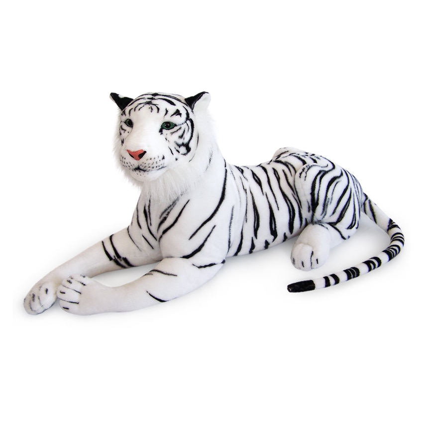 Jucarie din plus Tigru Siberian, inaltime 25 cm, lungime 40 cm