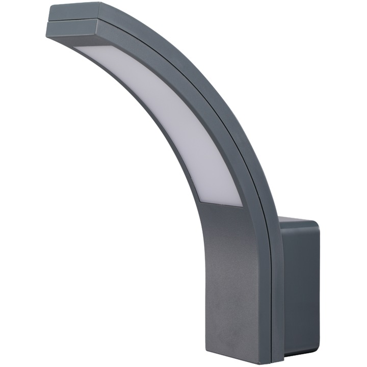 Corp de iluminat pentru perete, forma curbata, antracit 15W