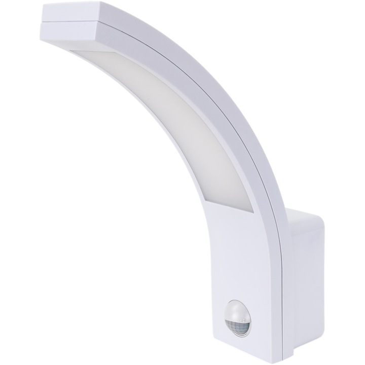 Corp iluminat de perete cu detector de miscare,forma curbata 15W