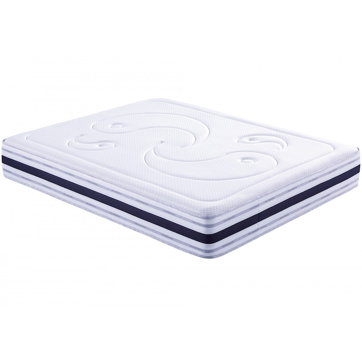 Mattrex Paradise Eco Foam Anatómiai matrac, 180x200x25 cm, megfordítható, Eliocel mikrocelluláris hab 4 cm memóriával, nyári-téli oldal, kemény