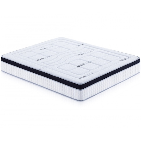 Saltea ergonomica Mattrex Soyamboo Ecofoam, 160x200x25 cm, reversibila, ecologica, spuma Eliocel Microcelular cu memorie 5 cm - fata iarna, cu memorie 2 cm Air Gel - fata vara, fermitate ferma/medie