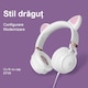 Casti wired pliabile, Urechi de pisica, Bluetooth 5.0, EP28, Handsfree, Alb