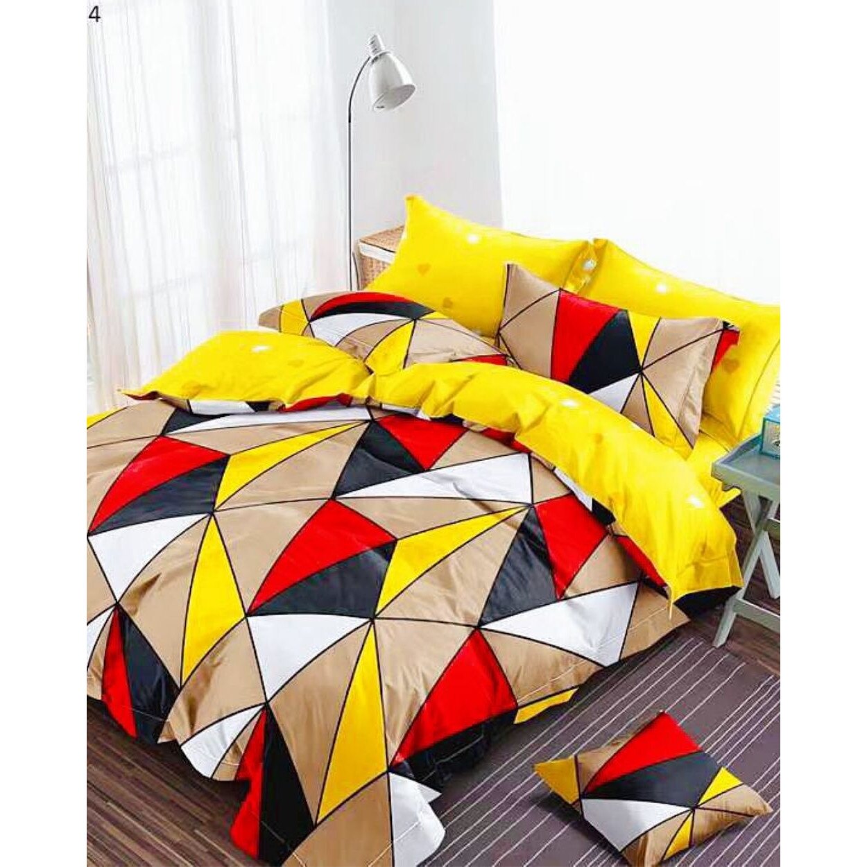 Set Lenjerie Finet Satinat, 6 Piese, Pat 2 Persoane, Iris, FNY-249