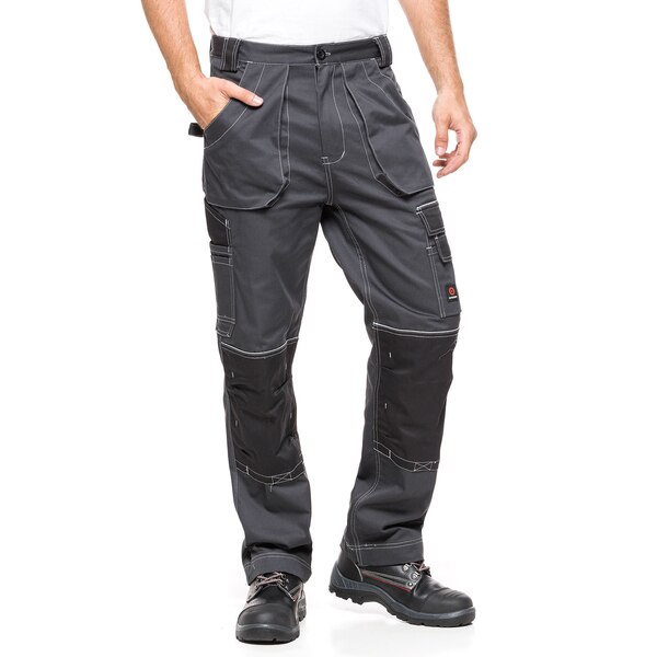 Pantaloni protectia muncii Helios, gri-negru, marime 48