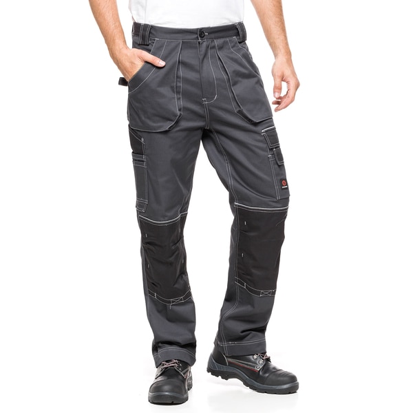 Pantaloni protectia muncii Helios, gri-negru, marime 56