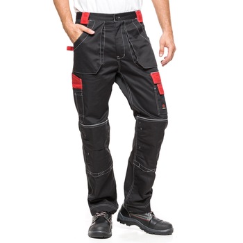 Pantaloni protectia muncii Felios, negru-rosu, marime 50 Pantaloni protectia muncii Felios, negru-rosu, marime 50