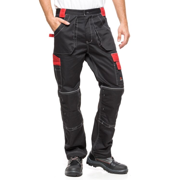 Pantaloni protectia muncii Felios, negru-rosu, marime 58
