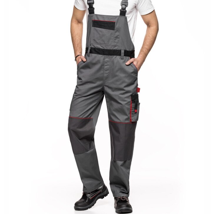 Salopeta protectia muncii Lennox, gri-negru, marime 50