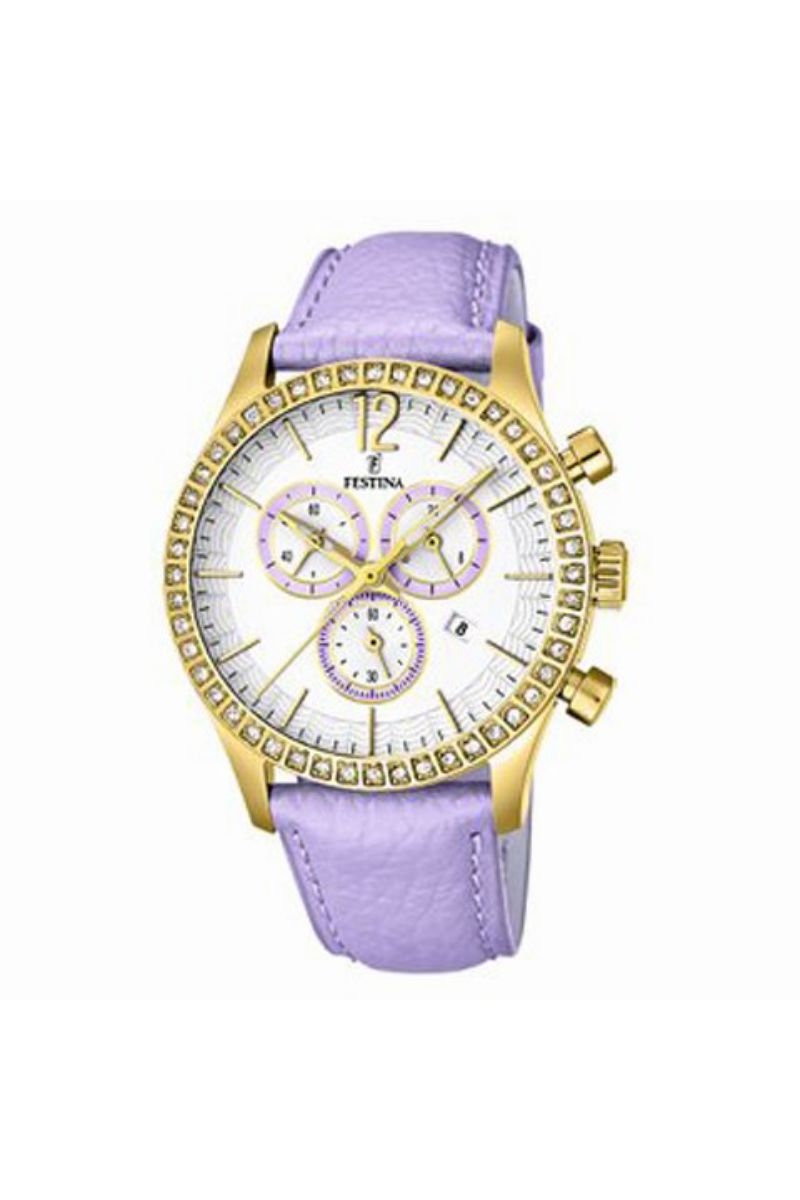 Ceas dama Festina, F16605 / 3, Mov/Auriu