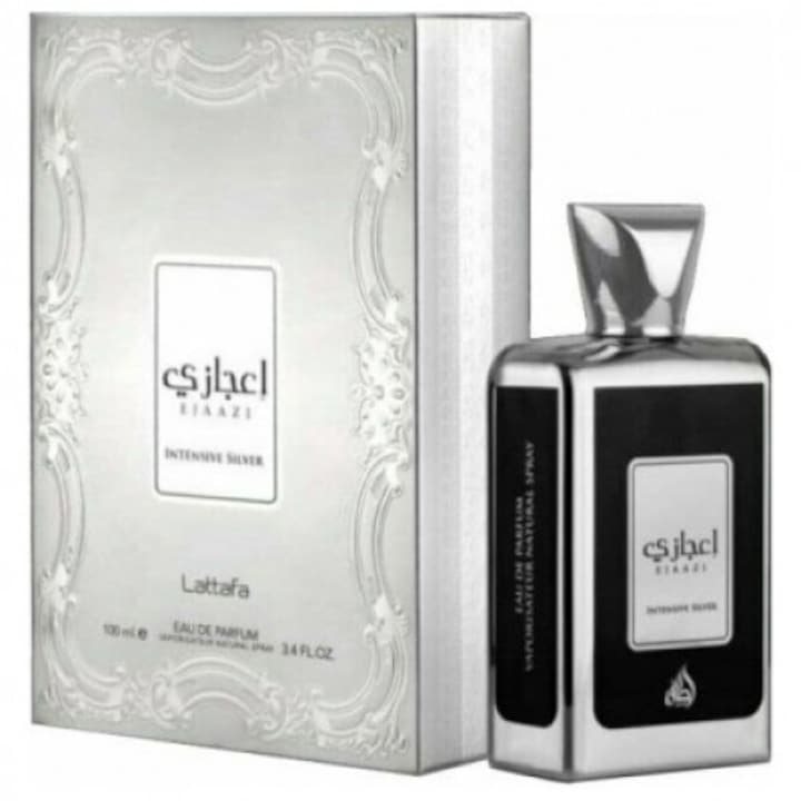 Lattafa Ejaazi Silver Intens Eau de Parfum, Férfi, 100 ml