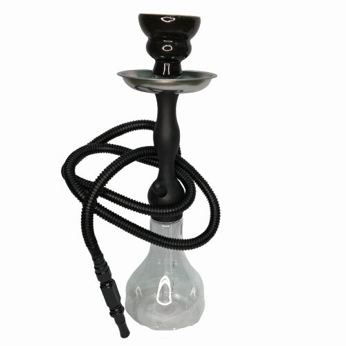 Narghilea profesionala Black Witch, 1 furtun, 35 cm, neagra