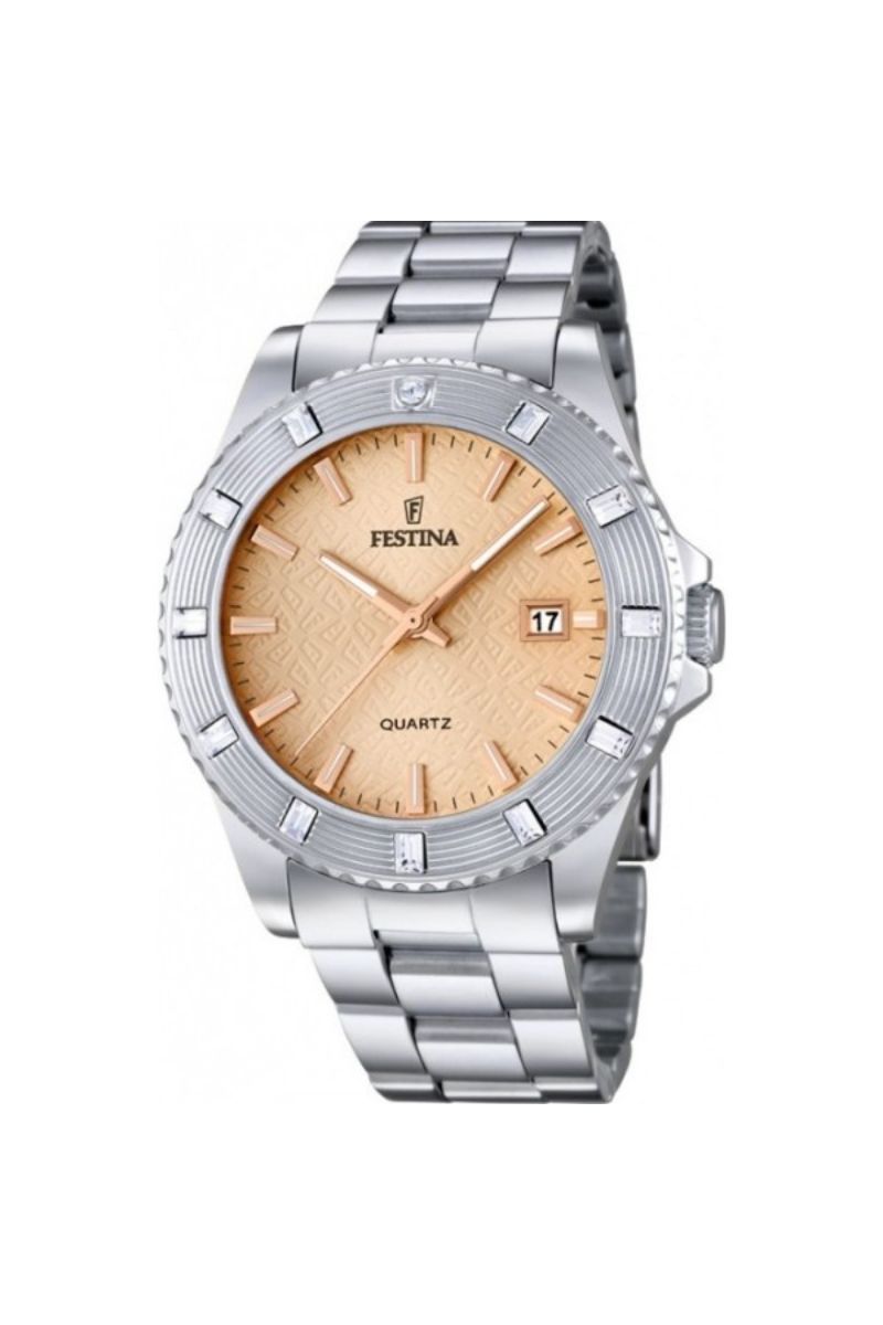 Ceas dama Festina, F16689 / 2, Argintiu/Bej