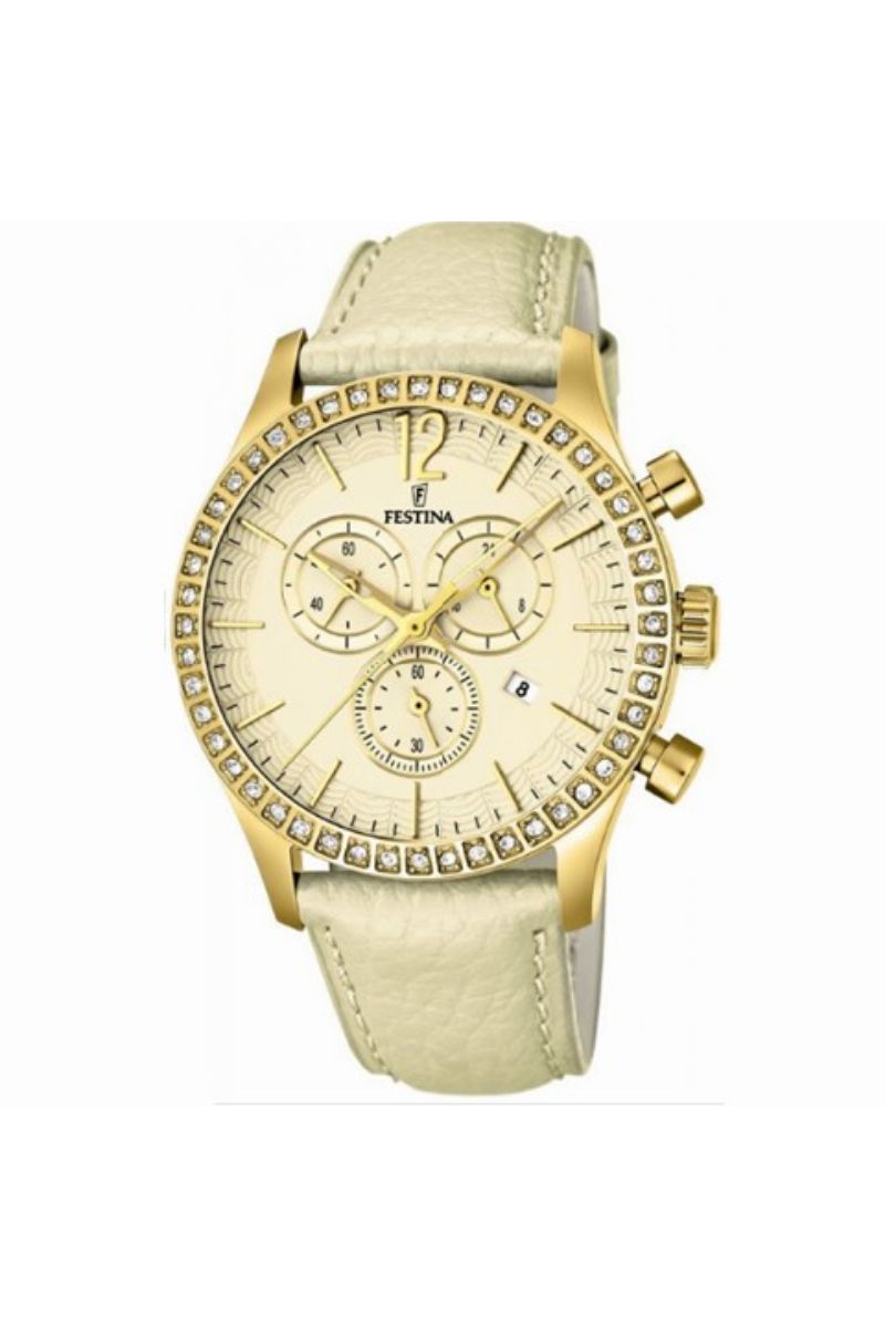 Ceas dama Festina, F16605 / 4, Auriu