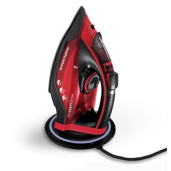 Fier de calcat Morphy Richards EasyCharge / Cordless 303250, 2400W, 30g/min, 1300 g debit abur continuu, capacitate rezervor 350 ml, functionare fara cablu, Rosu/Negru Fier de calcat Morphy Richards EasyCharge / Cordless 303250, 2400W, 30g/min, 1300 g debit abur continuu, capacitate rezervor 350 ml, functionare fara cablu, Rosu/Negru