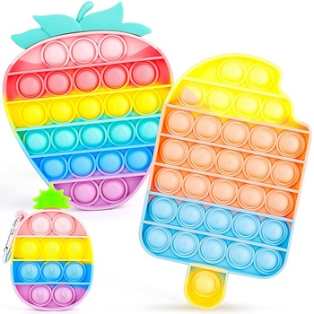 Set 3 Pop It Zenuk® - Push Bubble, Sensory Fidget Toys, Antistres, Ananas, Capsuna, Inghetata Multicolor Set 3 Pop It Zenuk® - Push Bubble, Sensory Fidget Toys, Antistres, Ananas, Capsuna, Inghetata Multicolor