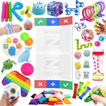 Set 45 Jucarii Trading Zenuk® - Tabla Trade, Fidget Toys, Pop It, Squishy Mushy, Cub Infinity, Monkey Noodles, Multicolor Set 45 Jucarii Trading Zenuk® - Tabla Trade, Fidget Toys, Pop It, Squishy Mushy, Cub Infinity, Monkey Noodles, Multicolor