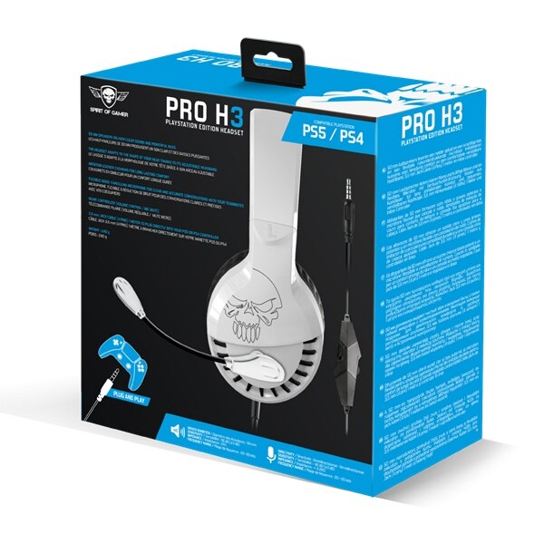 Casti, Spirit of Gamer, PRO-H3 Gamer, Cu fir, Alb