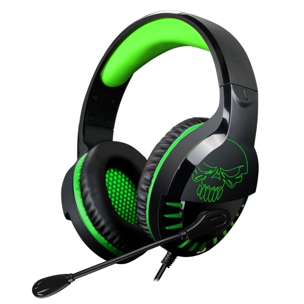 Casti gaming cu microfon, Spirit of Gamer, PRO-H3 Gamer, cu fir, Verde/Negru
