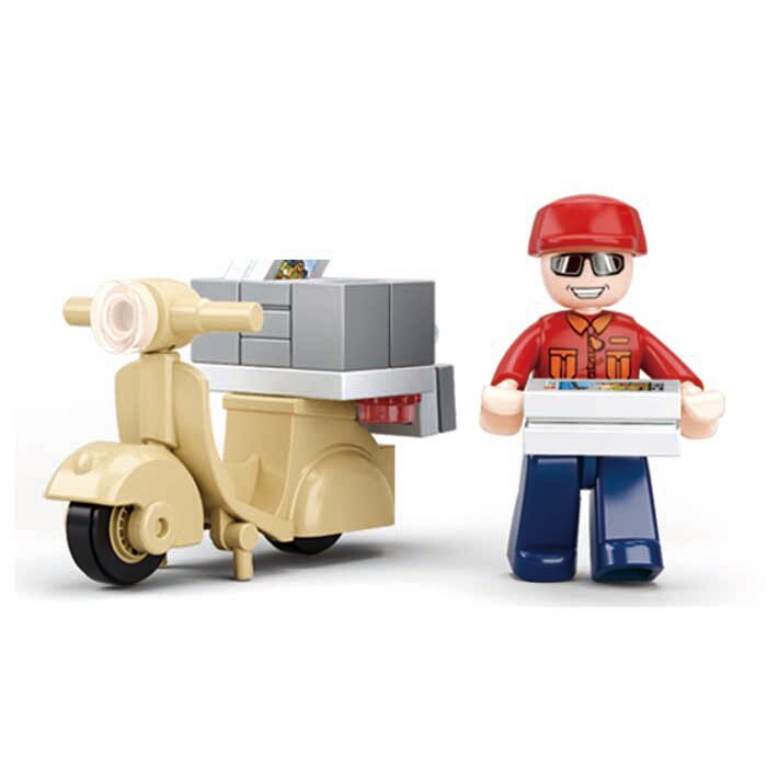 Set de constructie Sluban, Curier, 28 piese