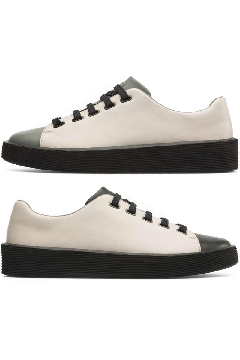 Pantofi sport casual Twins, Camper, Piele naturala, 43, Gri