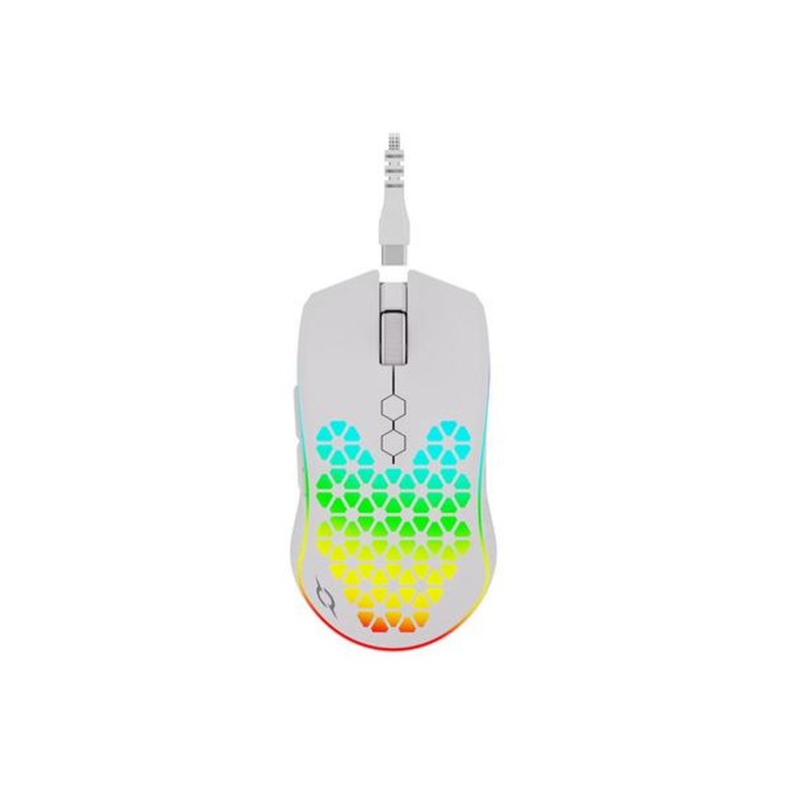 Mouse gaming Aqirys Polaris, 16000 dpi, RGB, Alb