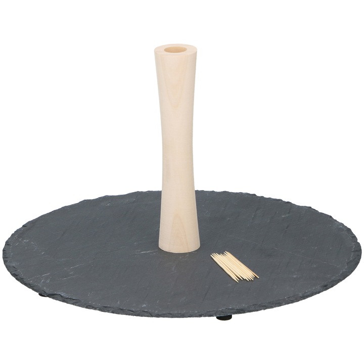 Set pentru servire, Alpina, 30 cm, Lemn, Negru