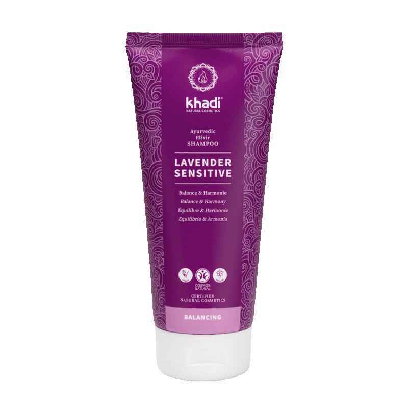 Sampon ayurvedic scalp sensibil Lavender Sensitive, 200ml - Khadi