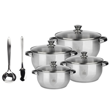 Set de oale Renberg Silver, 10 piese, inox Set de oale Renberg Silver, 10 piese, inox