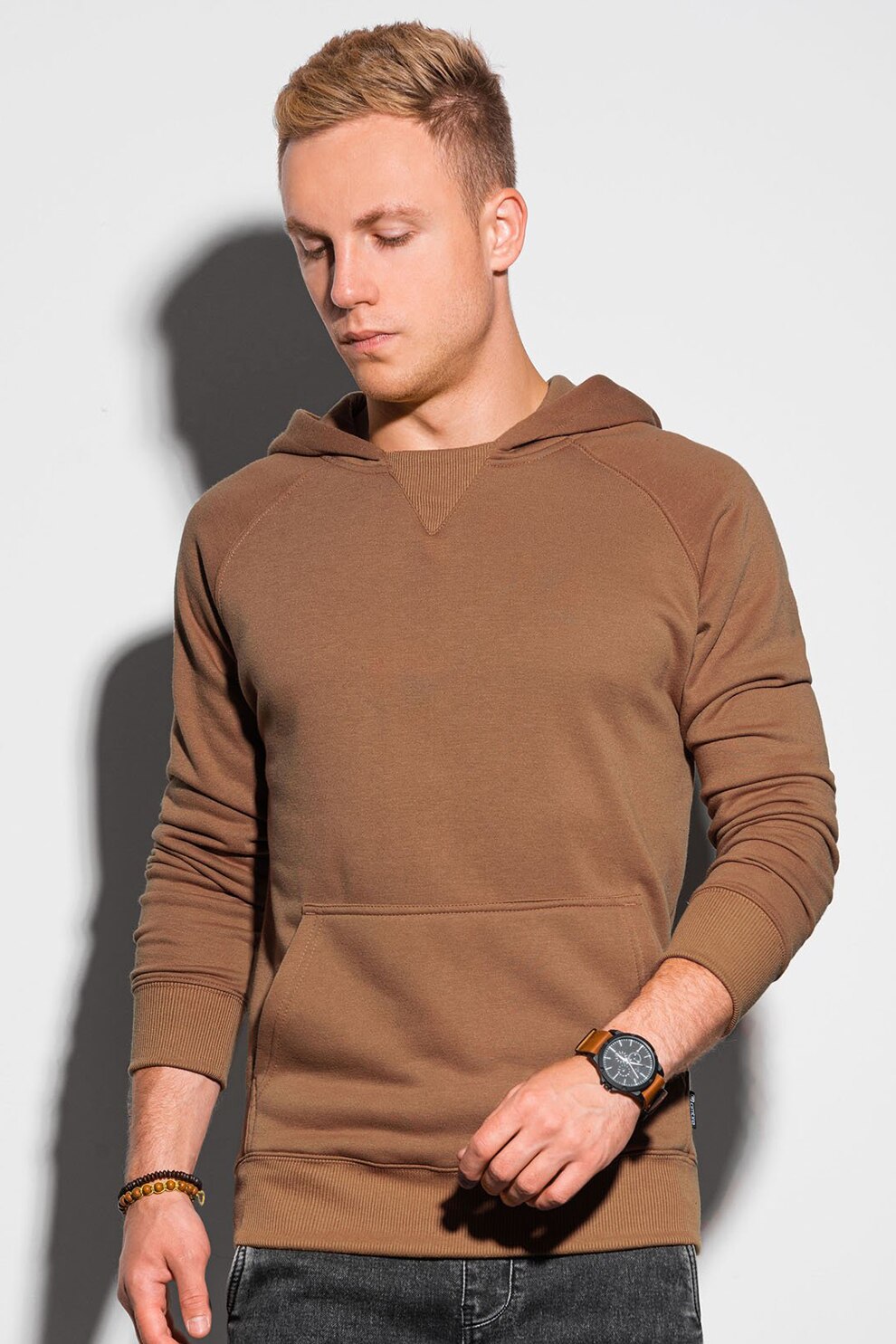 OMBRE, Hanorac cu maneci raglan, Maro caramel