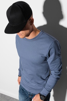 OMBRE, Bluza sport cu decolteu la baza gatului si terminatii striate, Albastru lavanda OMBRE, Bluza sport cu decolteu la baza gatului si terminatii striate, Albastru lavanda