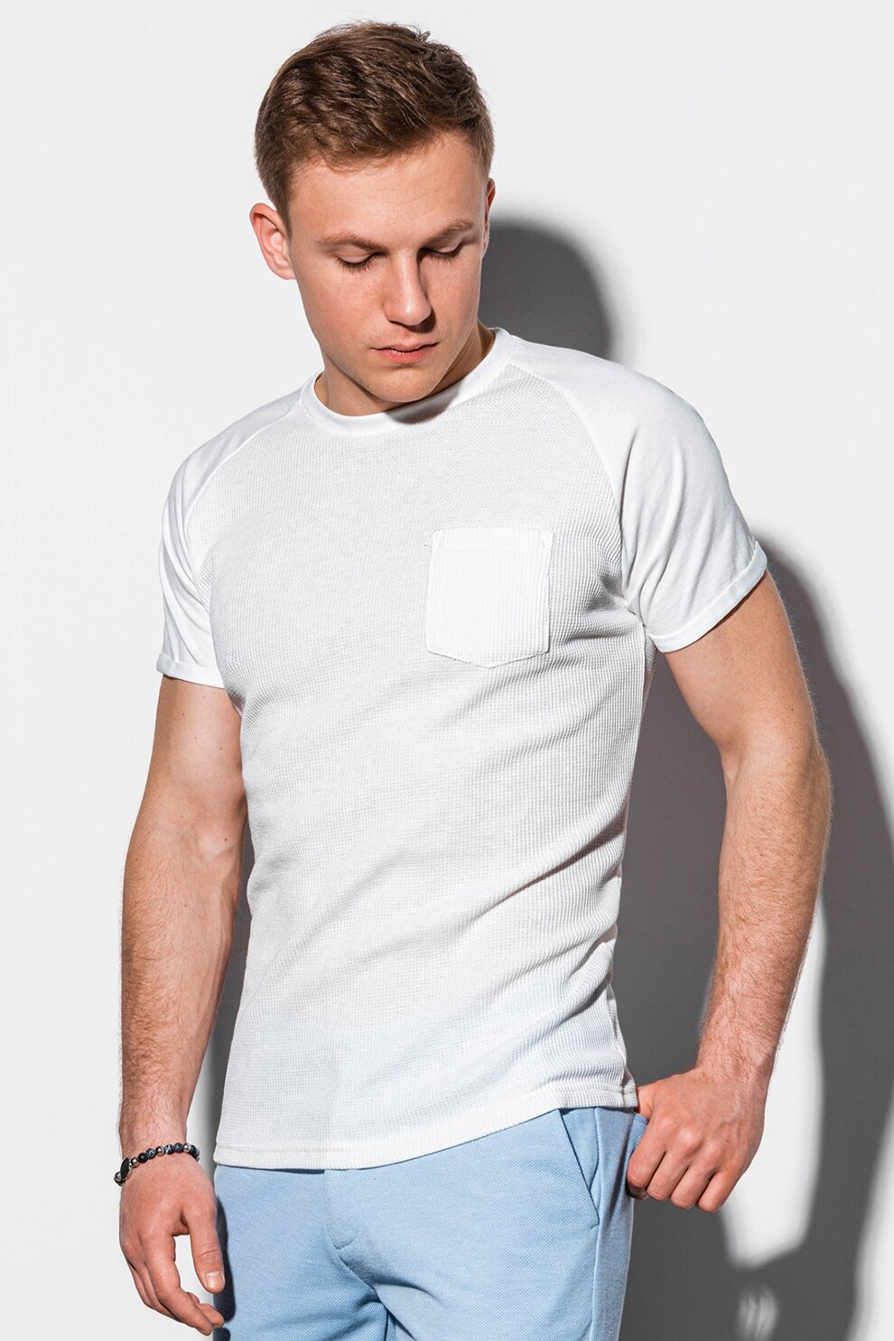 OMBRE, Tricou cu maneci raglan, Alb