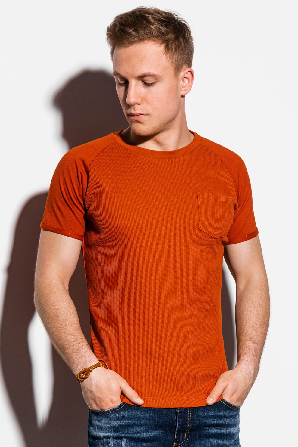 OMBRE, Tricou cu maneci raglan, Oranj stins