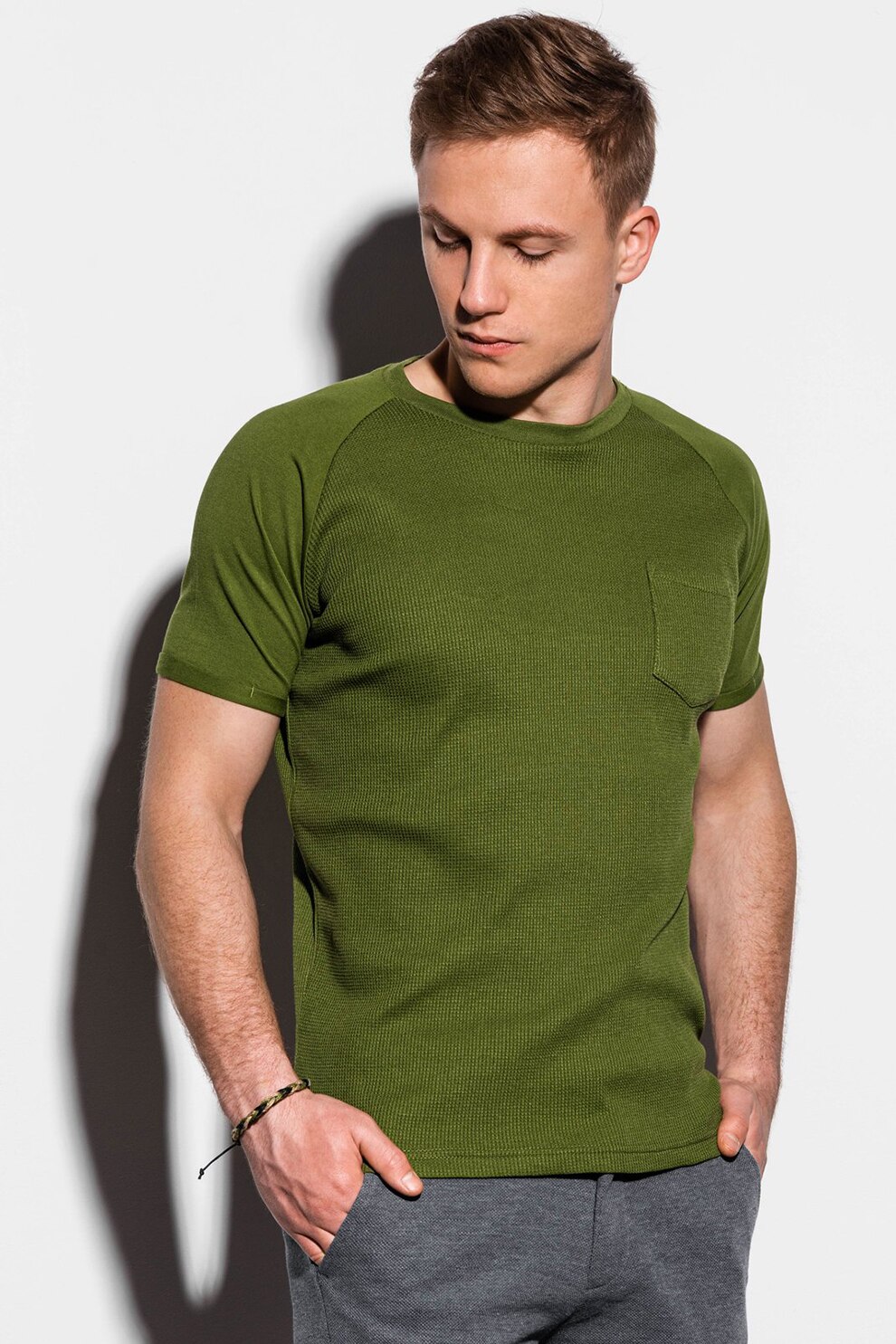 OMBRE, Tricou cu maneci raglan, Verde