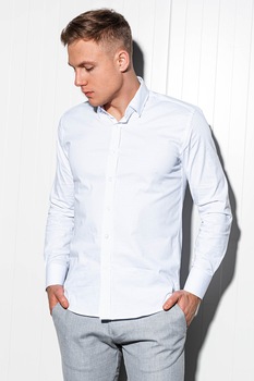 OMBRE, Camasa din amestec de bumbac, Alb OMBRE, Camasa din amestec de bumbac, Alb