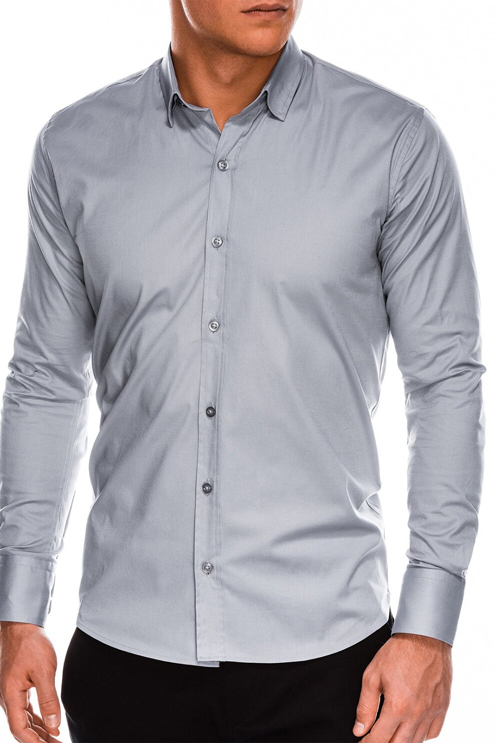 OMBRE, Camasa din amestec de bumbac, Gri