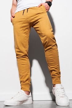 OMBRE, Pantaloni sport conici cu buzunare oblice, Oranj OMBRE, Pantaloni sport conici cu buzunare oblice, Oranj