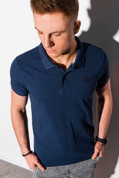 OMBRE, Tricou polo cu logo brodat, Bleumarin OMBRE, Tricou polo cu logo brodat, Bleumarin