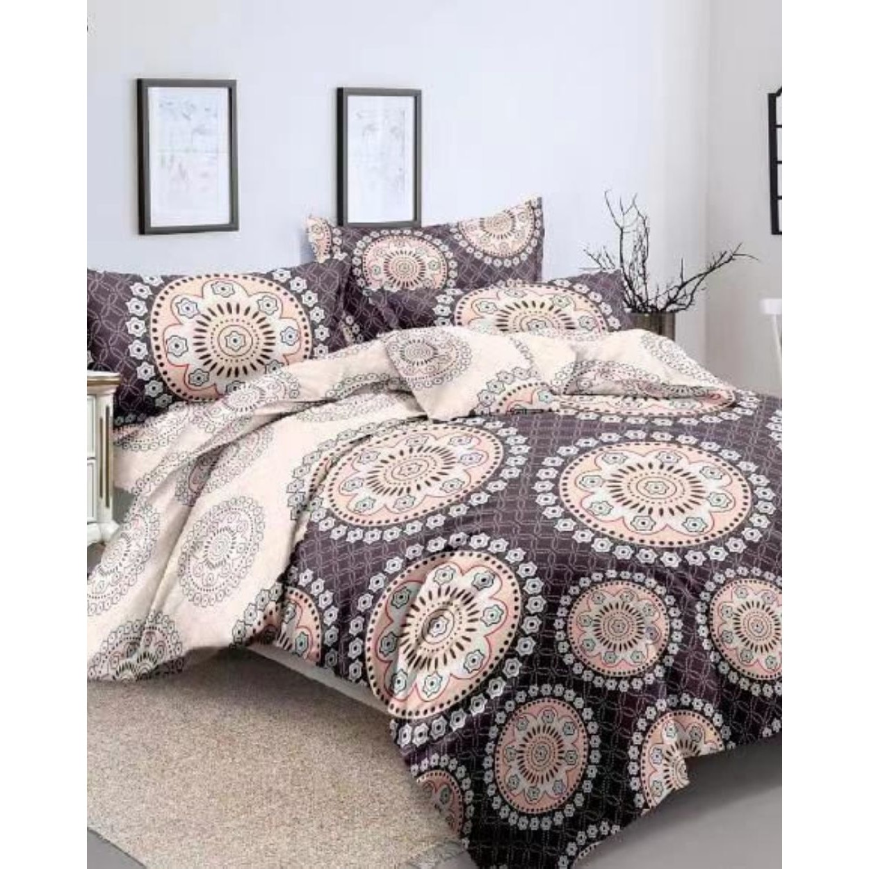 Set Lenjerie Finet Satinat, 6 Piese, Pat 2 Persoane, Beatrice, FNY-254