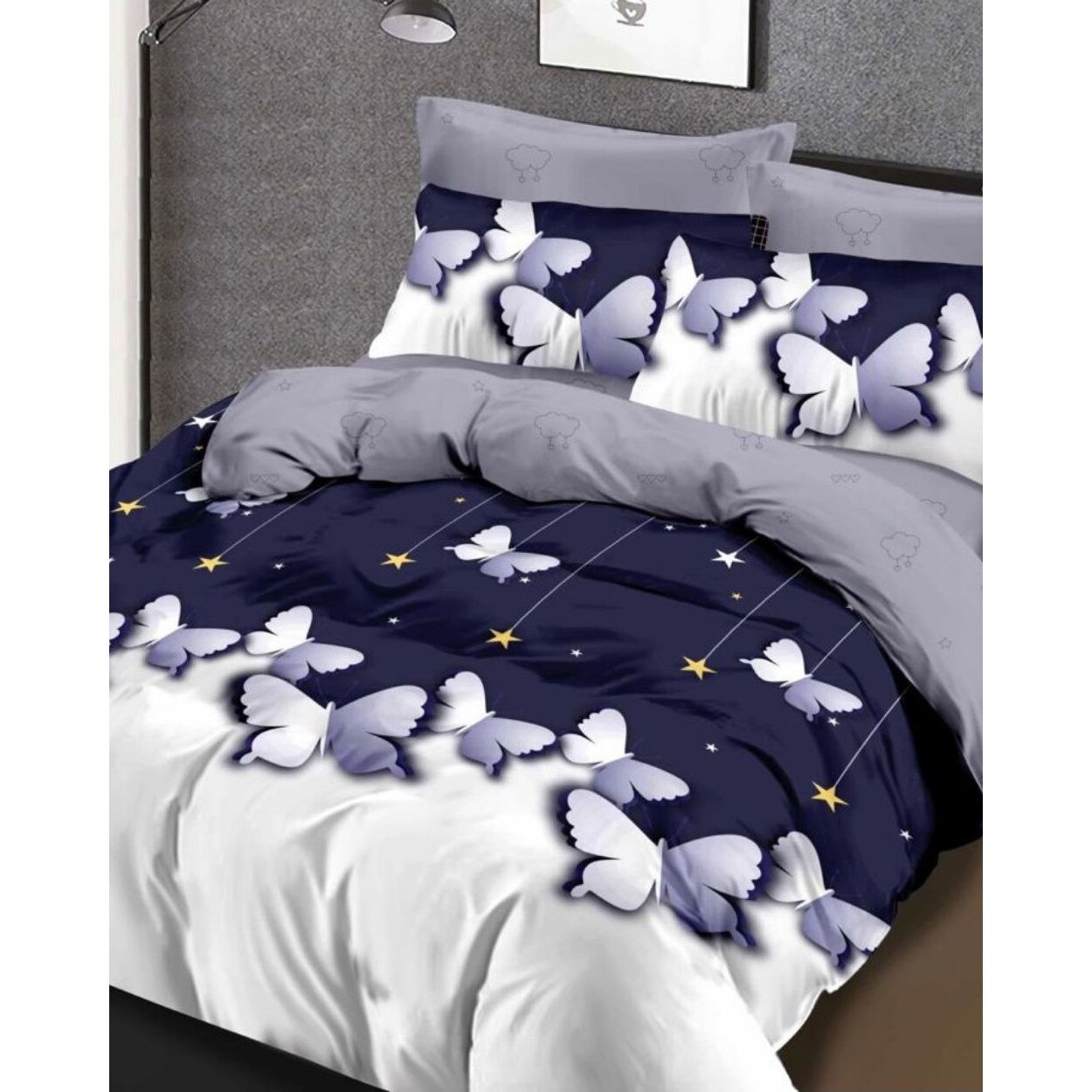 Set Lenjerie Finet Satinat, 6 Piese, Pat 2 Persoane, Julia, FNY-256